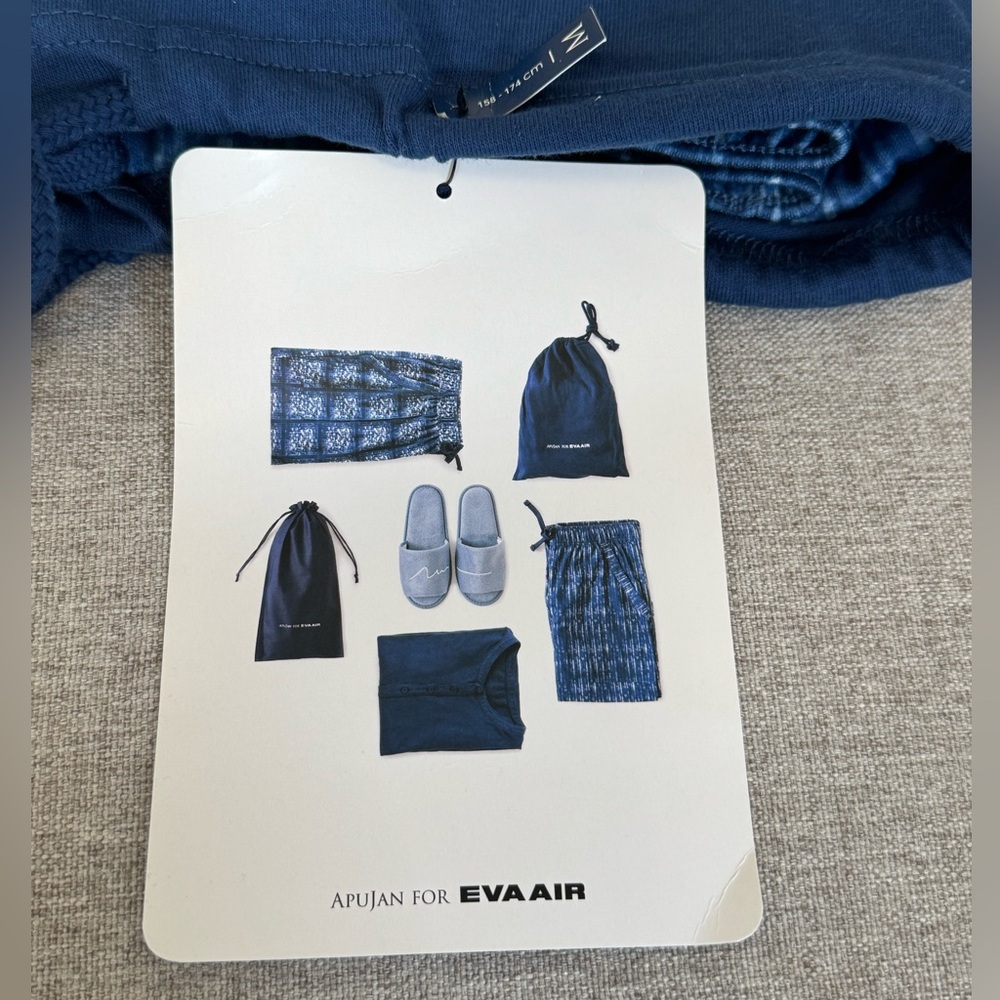 Apujan x EVA Air Pajama Set in Royal Navy Size M - Picture 2 of 4